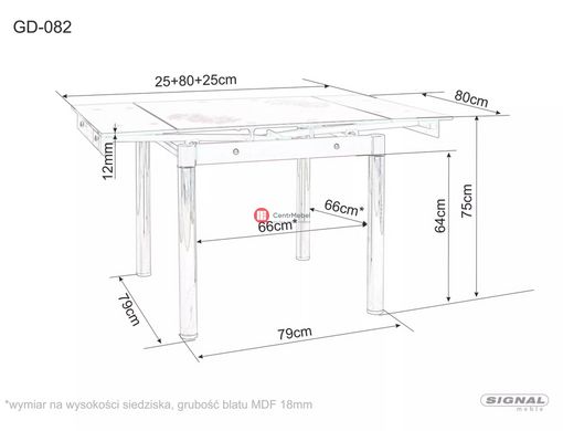CentrMebel | Стол обеденный прямоугольный раскладной из МДФ и натурального шпона GD082 80(131)х80 (старый орех) 4