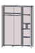 CentrMebel | Шкаф гардеробный CLIF CLFS831S C546 старое дерево винтаж/бетон темно-серый 7