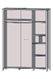 CentrMebel | Шкаф гардеробный CLIF CLFS831S C546 старое дерево винтаж/бетон темно-серый 3