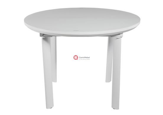 CentrMebel | Стол обеденный раскладной стеклянный с МДФ серый сатин DAOSUN DT 8107 2