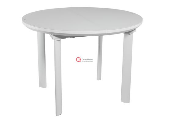 CentrMebel | Стол обеденный раскладной стеклянный с МДФ серый сатин DAOSUN DT 8107 1