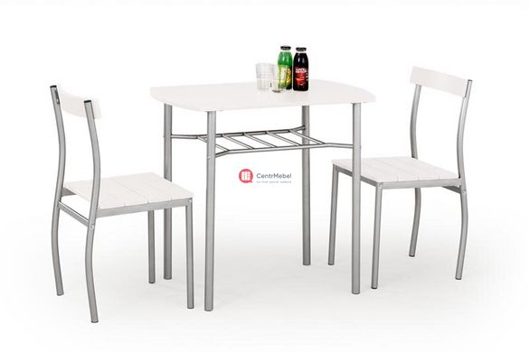CentrMebel | Комплект мебели обеденный LANCE стол + 2 стула (белый) 1