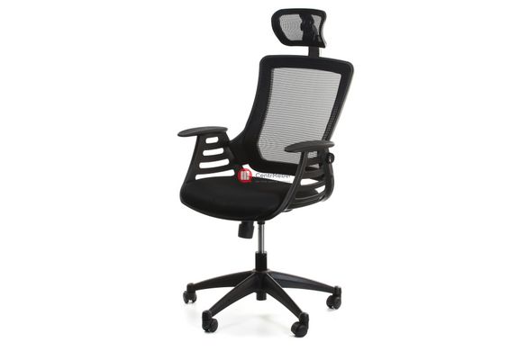 CentrMebel | Крісло офісне MERANO headrest, Black Чорний 3
