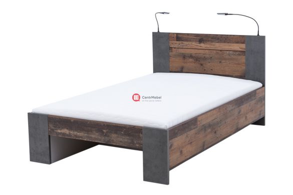CentrMebel | Кровать CLIF 120 x 200 см Forte (дуб винтаж| бетон темно-серый) 7