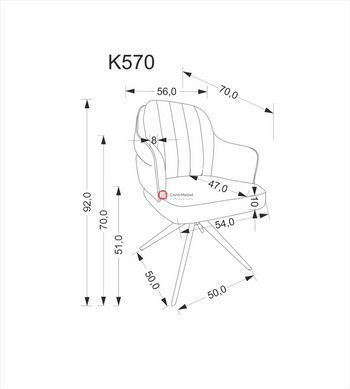 CentrMebel | Стул обеденный в ткани K-570 (корица) 9