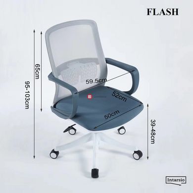 CentrMebel | Крісло офісне поворотне для персоналу FLASH (помаранчевий) 5