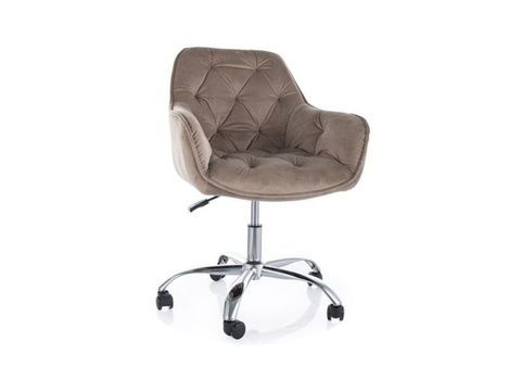 CentrMebel | Крісло офісне для персоналу Q-190 VELVET (темно-бежевий) 1