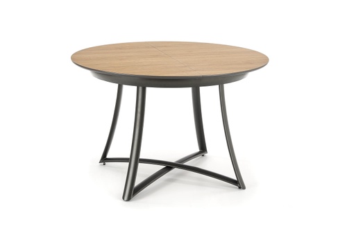 CentrMebel | Стол обеденный раскладной  MORETTI (дуб натуральный/черный) 1