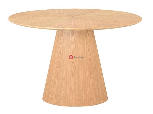 CentrMebel | Стол обеденный круглый шпонированный диаметр 120 ANGEL (Дуб) 1
