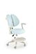 CentrMebel | Детское кресло поворотное с подножкой в ткани PANCO (голубой) 2