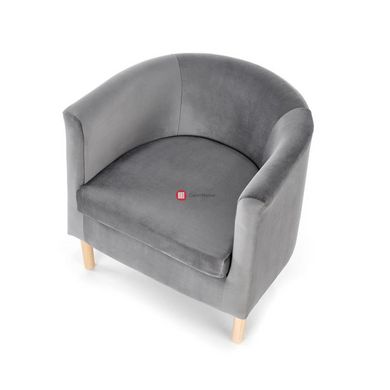 CentrMebel | Крісло для відпочинку CLUBBY 2 (сірий/натуральний) 3