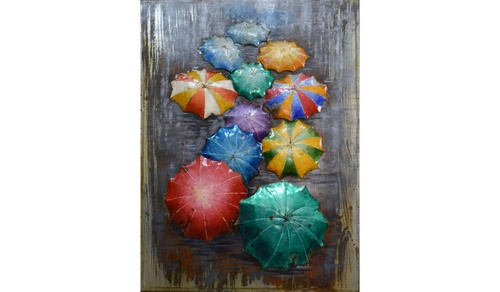Фреска металева Umbrellas (мульти)
