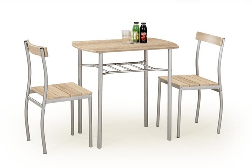 CentrMebel | Комплект меблів обідній LANCE стіл + 2 стільці (дуб Сонома) 1