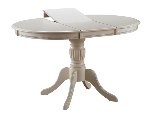 CentrMebel | Стол обеденный раскладной деревянный 106(141)106см OLIVIA (белый) 1