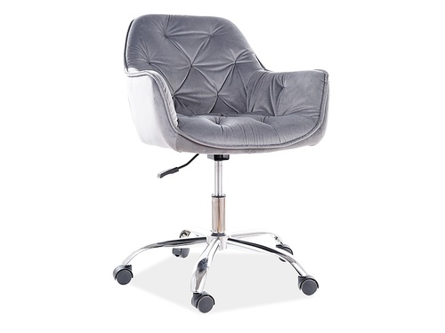 CentrMebel | Кресло офисное поворотное Q-190 VELVET (серый) BLUVEL 14 1