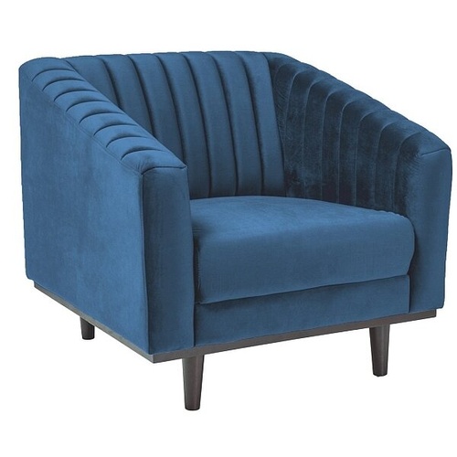 CentrMebel | Кресло ASPREY 1, темно-синий / венге 1