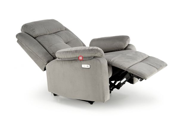 CentrMebel | Кресло реклайнер в ткани LORIS (серый) 2
