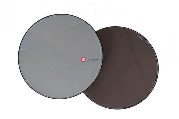CentrMebel | Комплект журнальних столів круглих скляних PENELOPE Сірий 2
