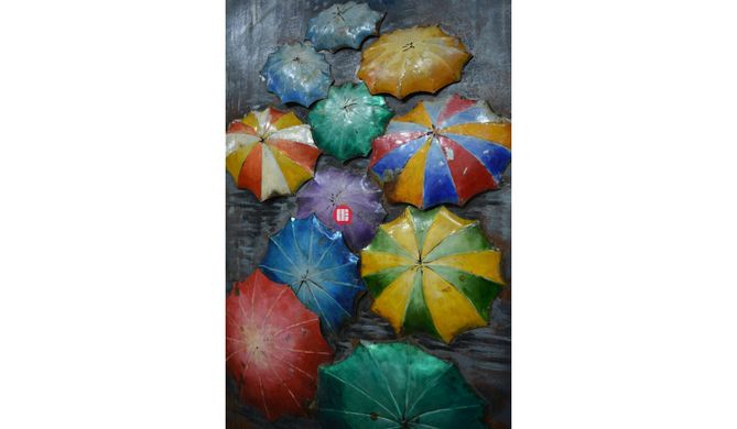 CentrMebel | Фреска металлическая Umbrellas(мульти) 2