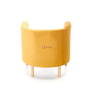 CentrMebel | Крісло для відпочинку CLUBBY 2 (гірчичний/натуральний) 4