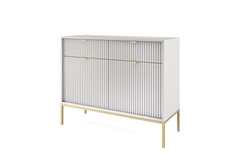 CentrMebel | copy_Комод NOVA Gold KSZ-104 (серый матовый/золотой) 1