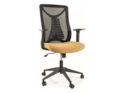 CentrMebel | Крісло офісне обертове Q-330 Чорний+Жовтий 1