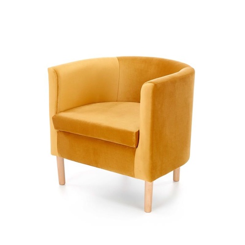 CentrMebel | Кресло для отдыха CLUBBY 2 (горчичный/натуральный) 1