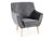 CentrMebel | Кресло мягкое KIER 1 VELVET (серый) 1