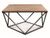 CentrMebel | Журнальний столик дерев'яний з металом 80X80 SILVER A (Дуб артизан/Чорний) 1
