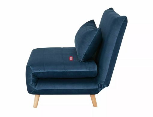 CentrMebel | Крісло для відпочинку розкладне велюрове Spike Velvet (блакитний) 3