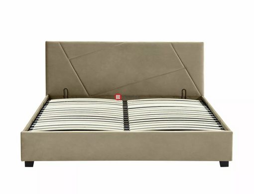 CentrMebel | Ліжко двоспальне велюрове з підйомним механізмом 160x200 Columbia Velvet (бежевий) 2