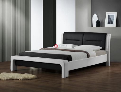 CentrMebel | Кровать Cassandra бело-чёрный 160 x 200 см бело-чёрный 1