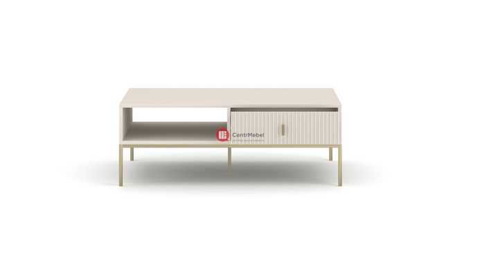 CentrMebel | Журнальный столик с ящиками в гостинную NOVA II Gold L-104 (кашемир) 5