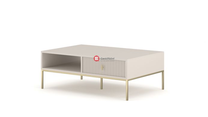 CentrMebel | Журнальный столик с ящиками в гостинную NOVA II Gold L-104 (кашемир) 6