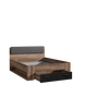 CentrMebel | Кровать с ящиком JAWA JWL1162 C587 дуб темный/черный глянец 160 x 200 см Forte C587 дуб темный/черный глянец 3