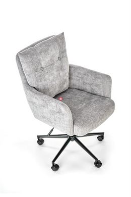 CentrMebel | Кресло офисное для персонала FLORES (светло-серый/черный) 4