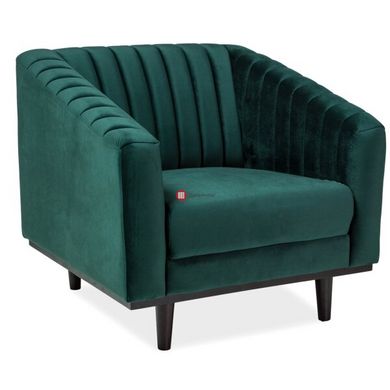 CentrMebel | Кресло ASPREY 1, зеленый / венге 1