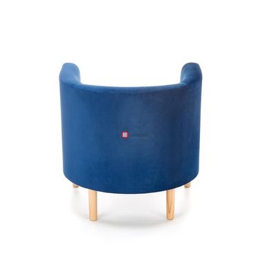 CentrMebel | Кресло для отдыха CLUBBY 2 (темно-синий/натуральный) 3