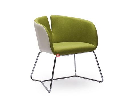 CentrMebel | Кресло PIVOT (бело-зеленый) 1