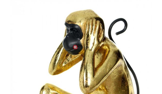 CentrMebel | Скульптура Monkey KM210 Black/Gold (чорний; золотий) 3