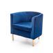 CentrMebel | Кресло для отдыха CLUBBY 2 (темно-синий/натуральный) 7
