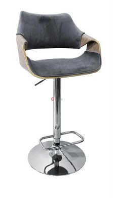 CentrMebel | Барний стілець H-98 (світлий дуб / сірий) 1