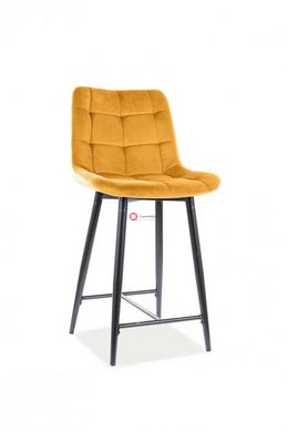 CentrMebel | Барний стілець велюровий CHIC H-2 VELVET (каррі) 1
