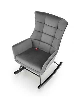 CentrMebel | Кресло-качалка BAZALTO (серый) 7