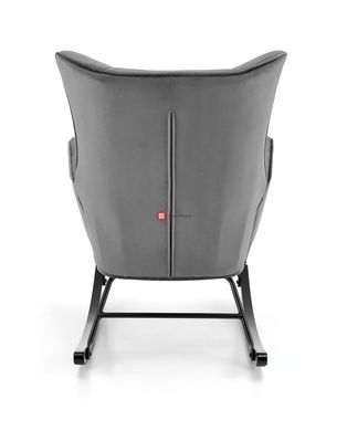 CentrMebel | Кресло-качалка BAZALTO (серый) 6