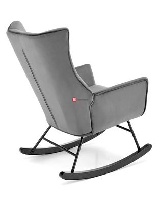 CentrMebel | Кресло-качалка BAZALTO (серый) 4