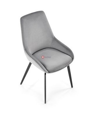 CentrMebel | Стілець обідній кухоний K479 (серій/чорний) 2