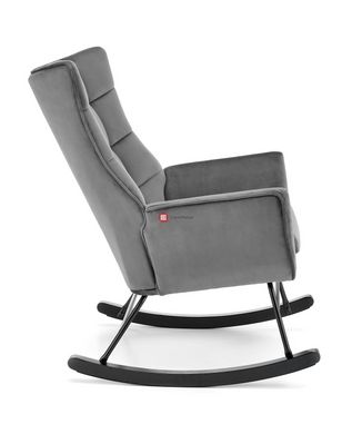 CentrMebel | Кресло-качалка BAZALTO (серый) 3