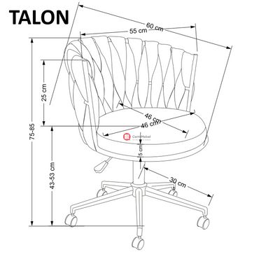 CentrMebel | Кресло офисное TALON (серый) 2