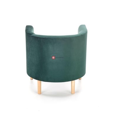 CentrMebel | Крісло для відпочинку CLUBBY 2 (темно-зелений/натуральний) 4